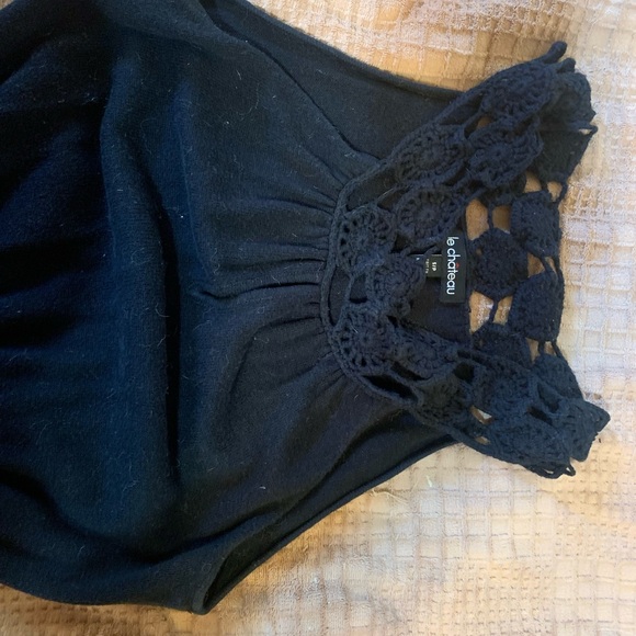 Black sleeveless fitted sweater - Vintage size small - Picture 3 of 4